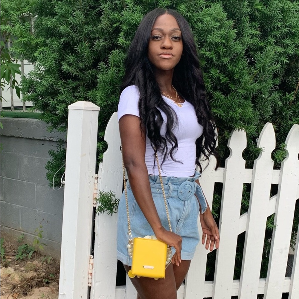 Yellow cute bucket crossbag